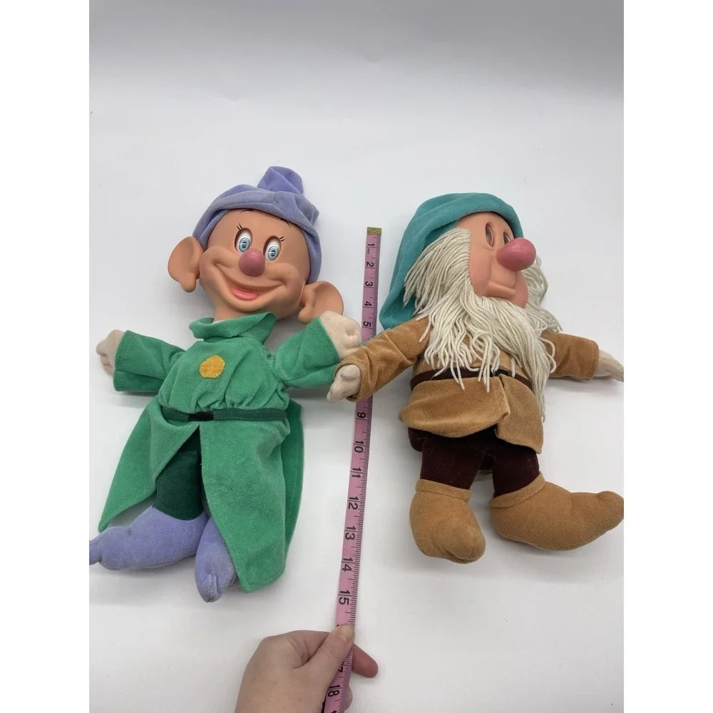 Vintage Mattel Disney Sleepy‎ And Dopey Seven Dwarfs Dolls 1993 Snoring Rattle